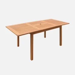 Holz-Gartentisch mit Verlängerung 120-180cm