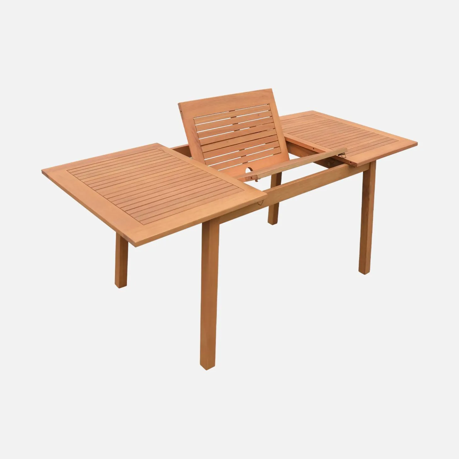 Holz-Gartentisch mit Verlängerung 120-180cm