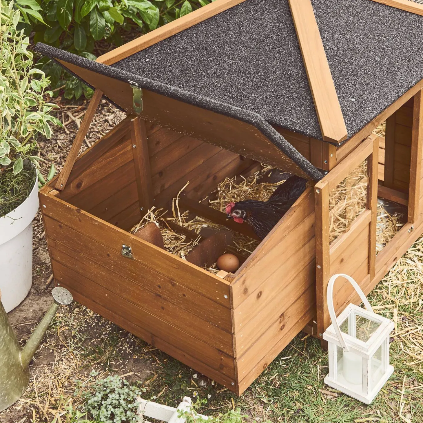 Holz-Hühnerstall für 2 Hühner