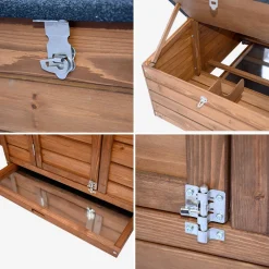 Holz-Hühnerstall für 2 Hühner