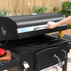 Holzkohlegrill schwarz Räuchergrill - Bernard