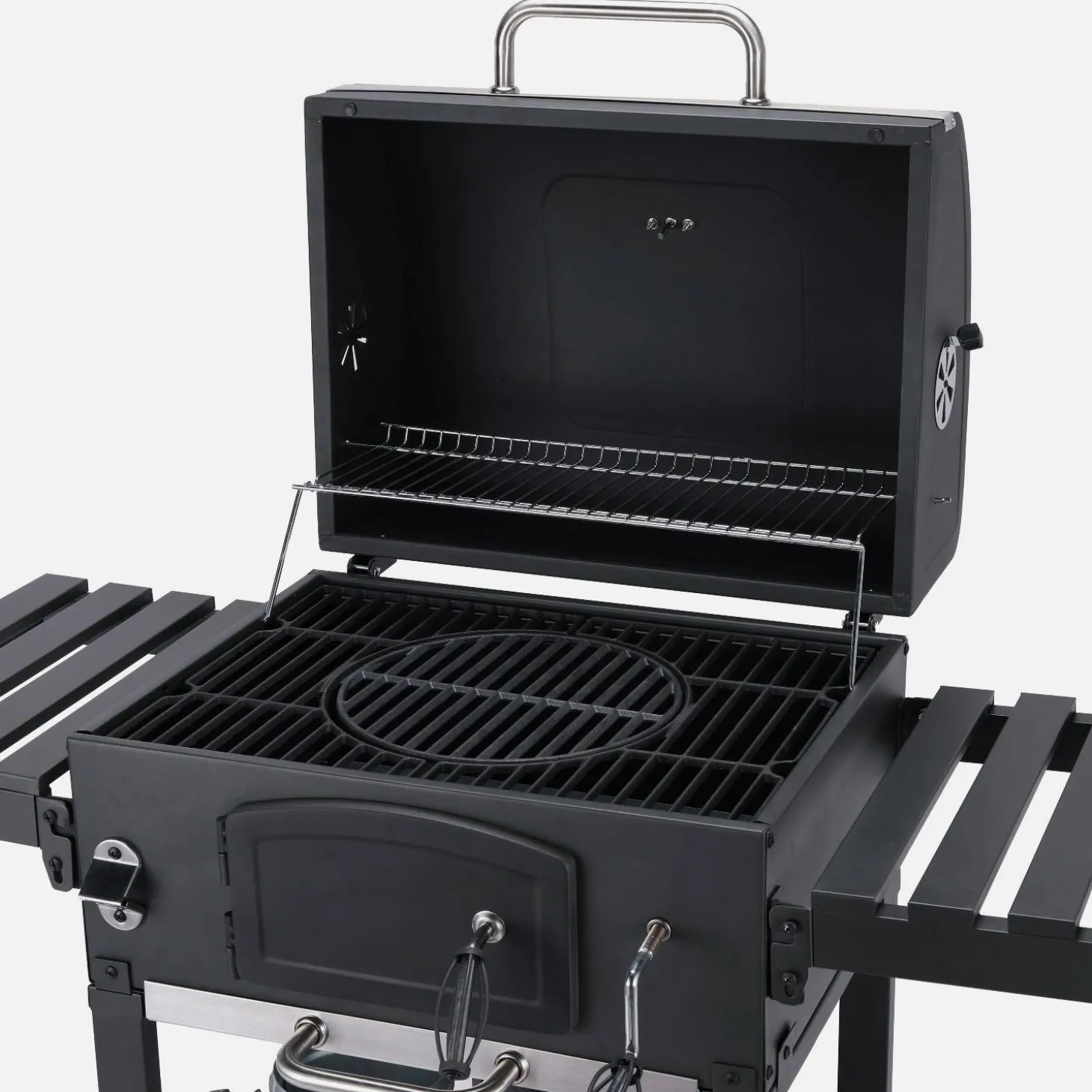 Holzkohlegrill schwarz Räuchergrill - Bernard