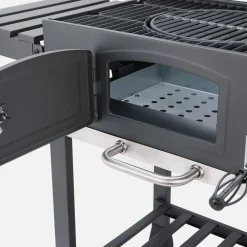 Holzkohlegrill schwarz Räuchergrill - Bernard