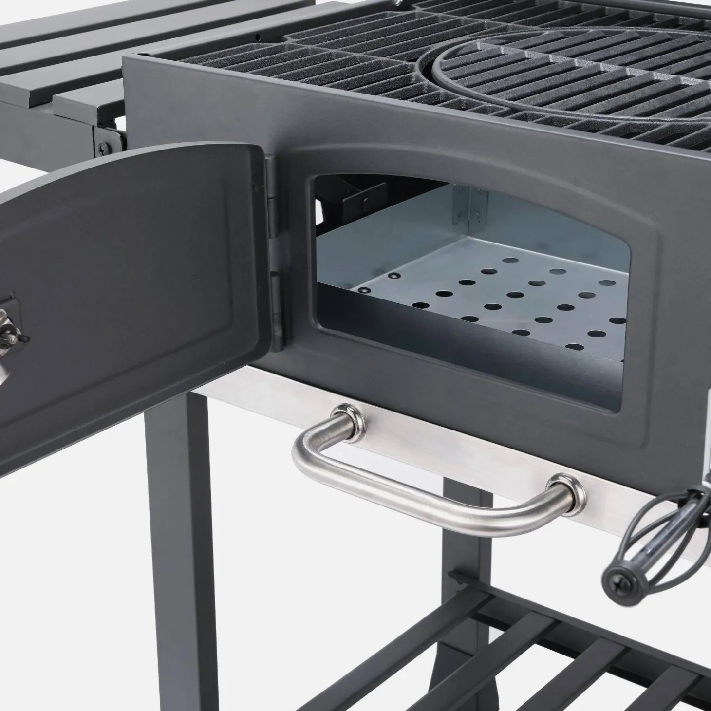 Holzkohlegrill schwarz Räuchergrill - Bernard