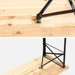 Holztisch mit 2 Sitzbänken 180cm
