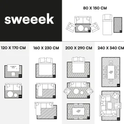 Indoor / Outdoor Teppich mit Bogenmuster beige, 100% recyceltes Polyester