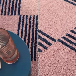 Indoor-Teppich blau und rosa kariert
