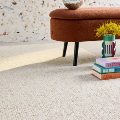 Indoor Teppich Bouclé-Optik cremefarben meliert