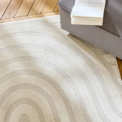 Indoor-Teppich mit Bogenmuster cremefarben