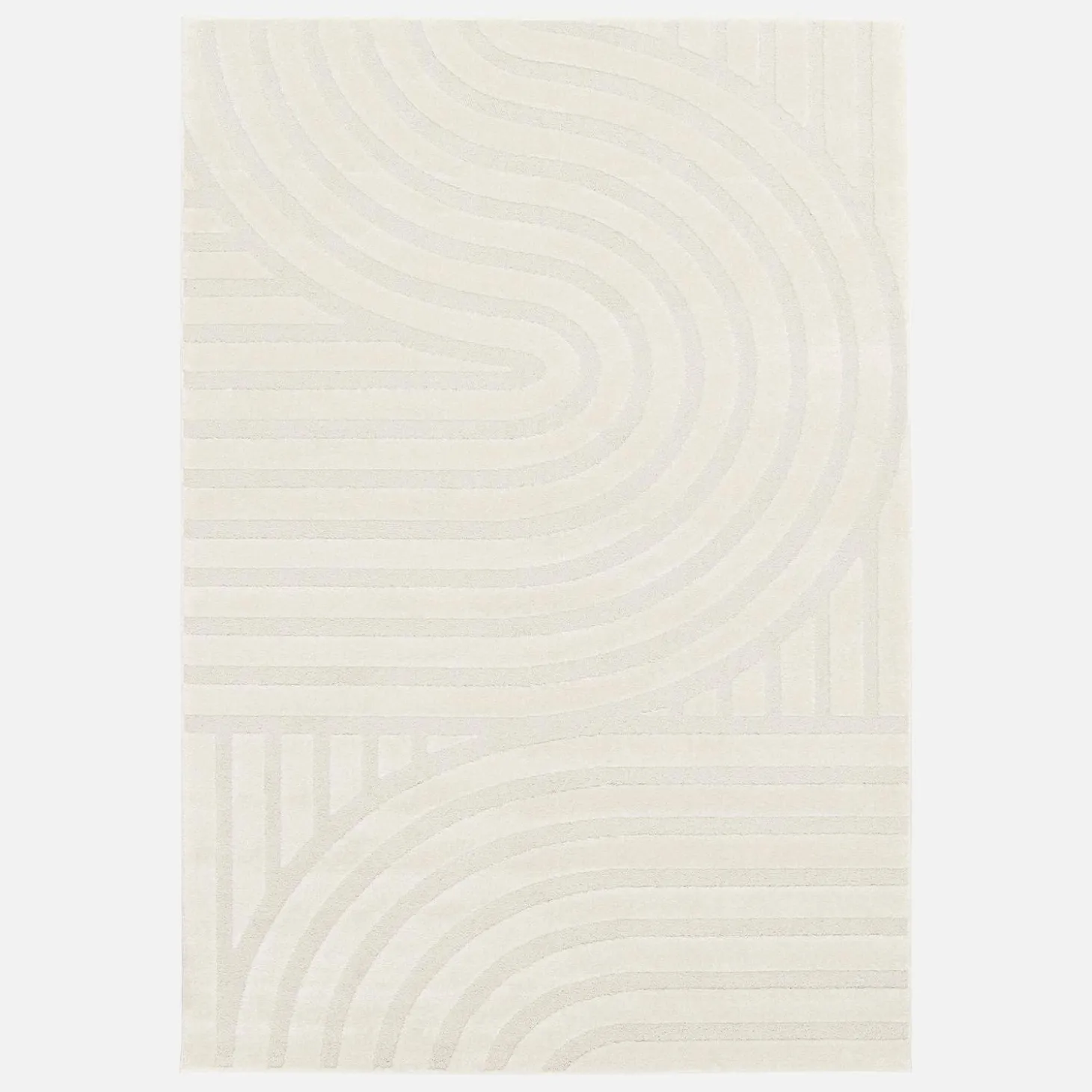 Indoor-Teppich mit Bogenmuster cremefarben