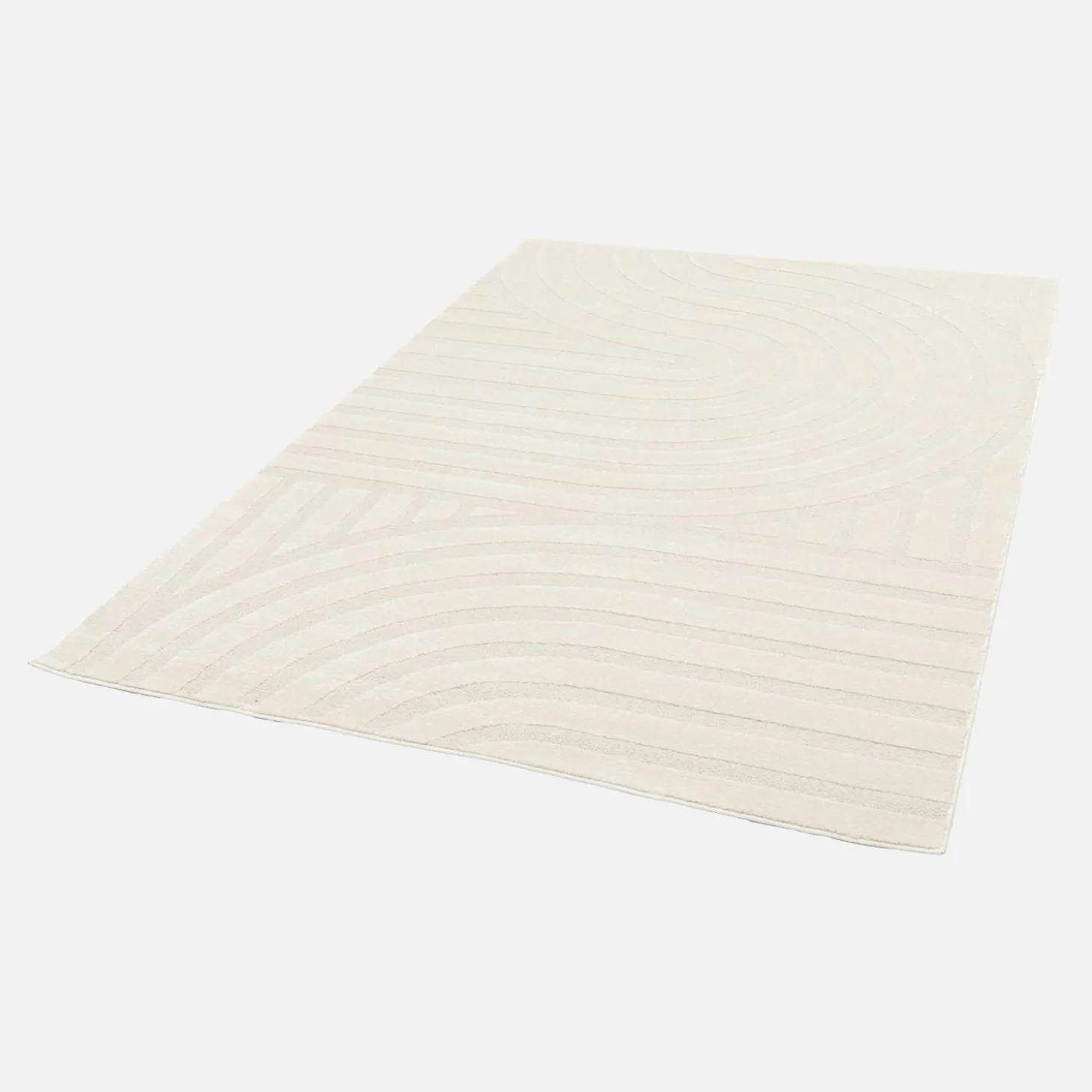 Indoor-Teppich mit Bogenmuster cremefarben