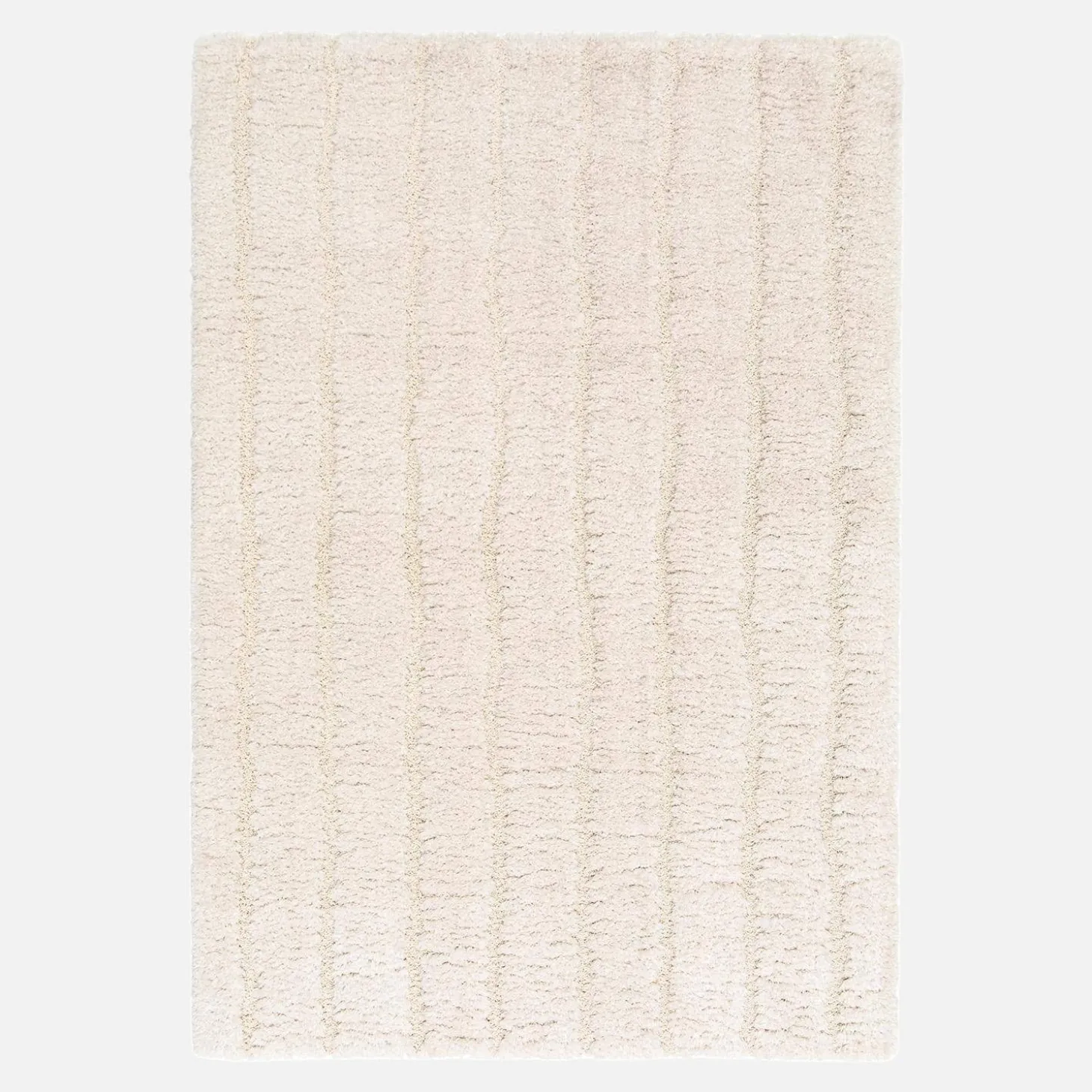 Indoor-Teppich mit cremefarbenem Streifenmuster