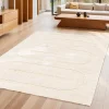 Indoor-Teppich mit geometrischem Muster cremefarben