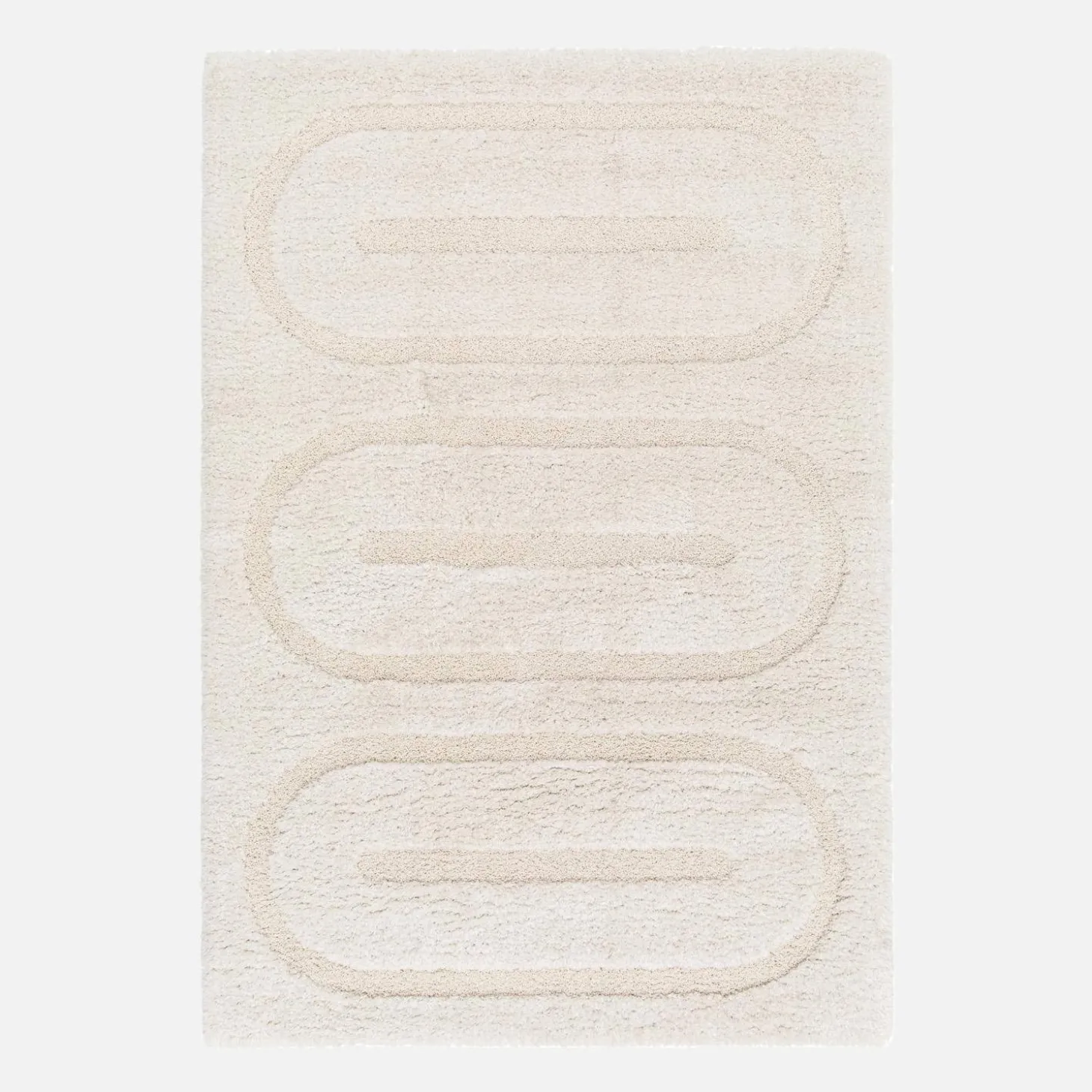 Indoor-Teppich mit geometrischem Muster cremefarben