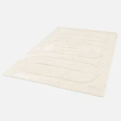 Indoor-Teppich mit geometrischem Muster cremefarben