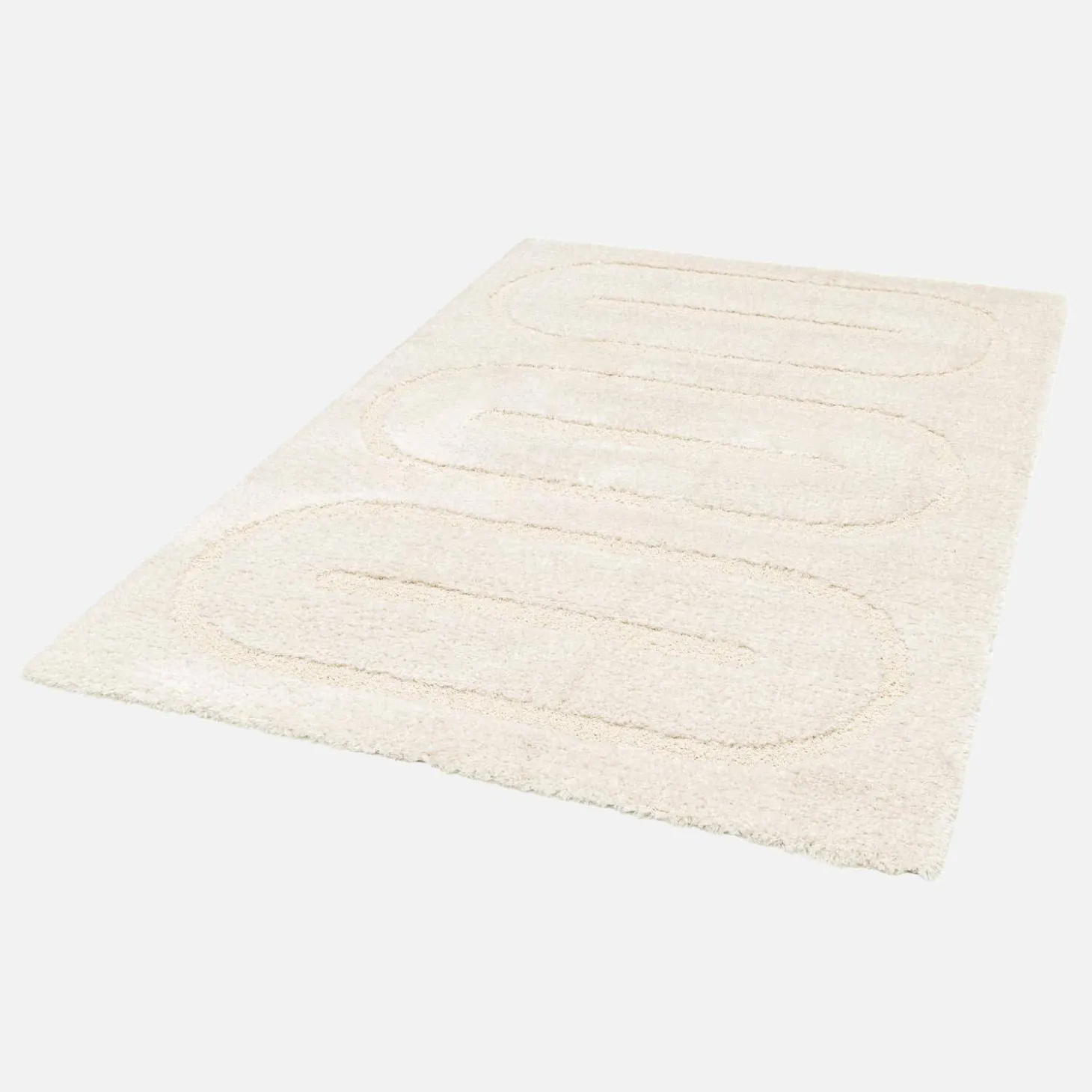 Indoor-Teppich mit geometrischem Muster cremefarben