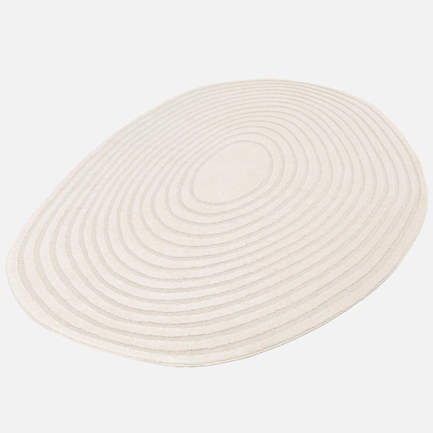 Indoor-Teppich mit Kieselsteinform Reliefmuster cremefarben