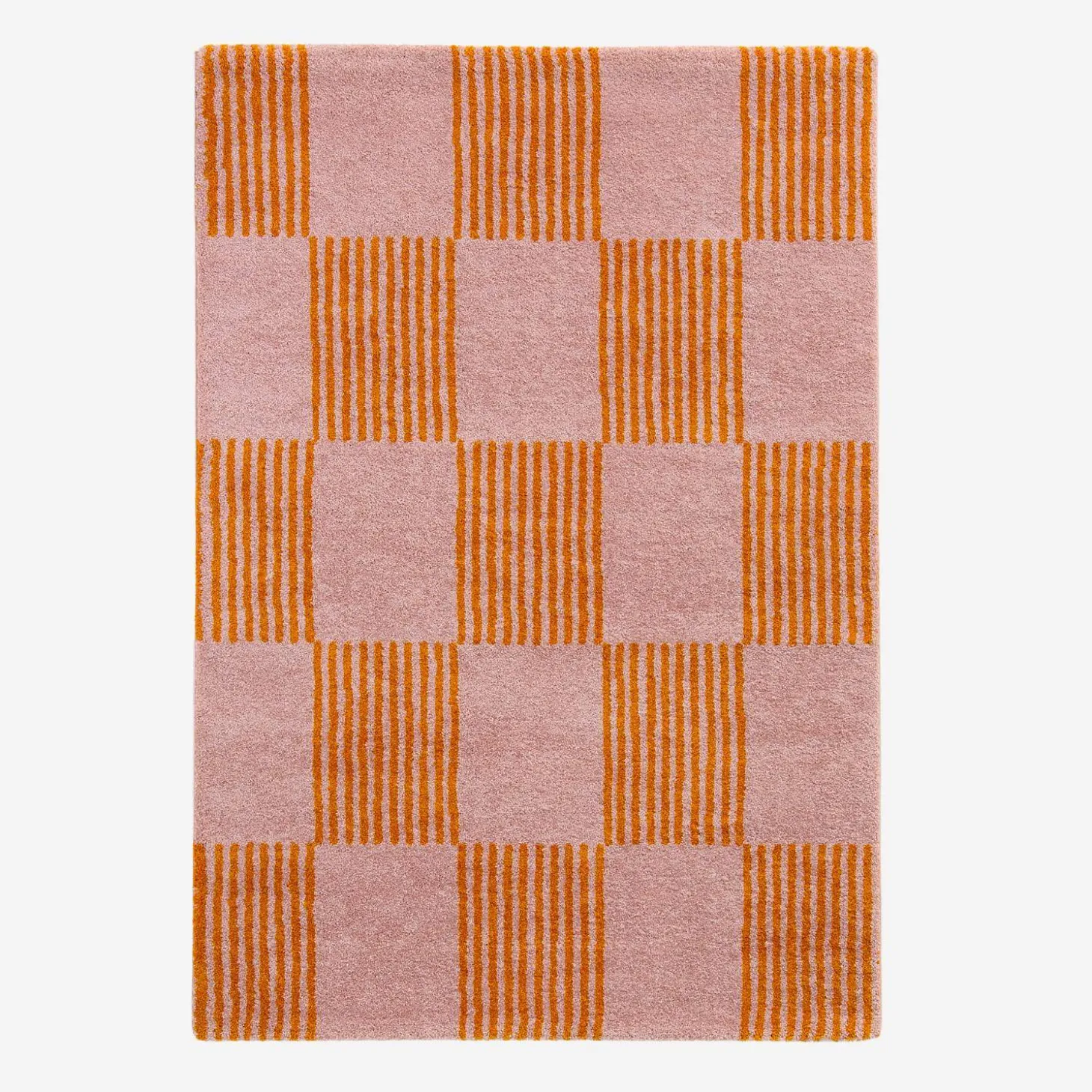 Indoor-Teppich orange und rosa kariert