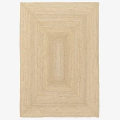 Indoor Teppich rechteckig aus Jute, naturfarben