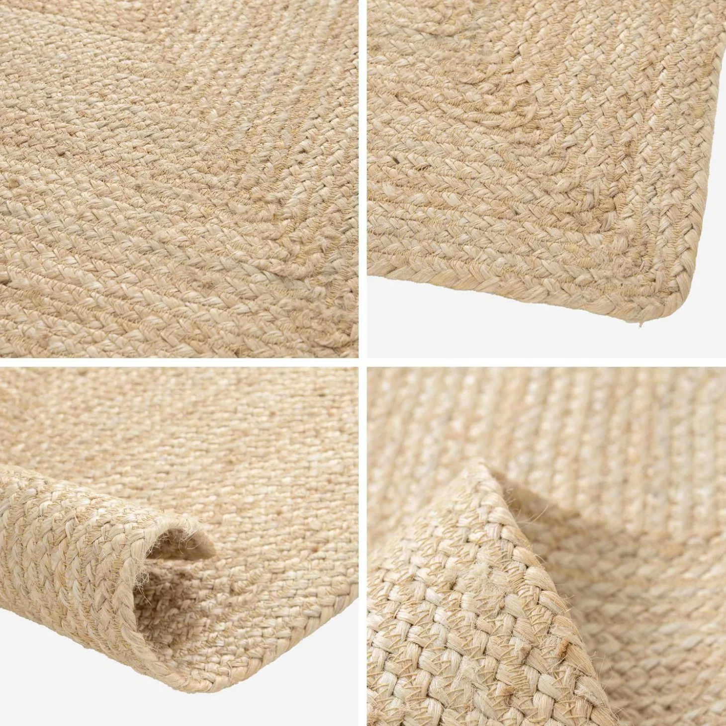 Indoor Teppich rechteckig aus Jute, naturfarben