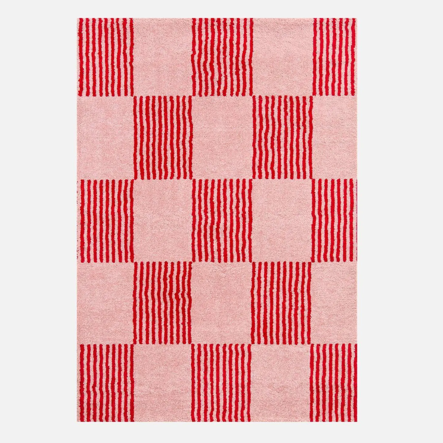 Indoor-Teppich rot und rosa kariert