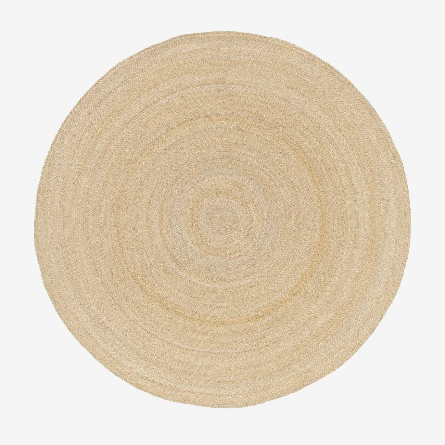 Indoor Teppich rund aus Jute, naturfarben