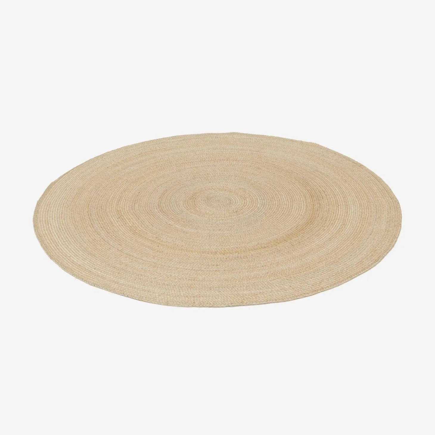 Indoor Teppich rund aus Jute, naturfarben