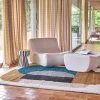 Indoor Teppich Shaggy, geometrisches Muster, mehrfarbig
