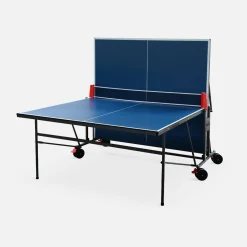 Indoor-Tischtennisplatte mit 2 Schlägern, 3 Bällen + Schutzhülle