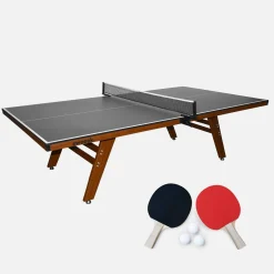 Indoor Tischtennisplatte Premium mit 2 Schlägern und 3 Bällen