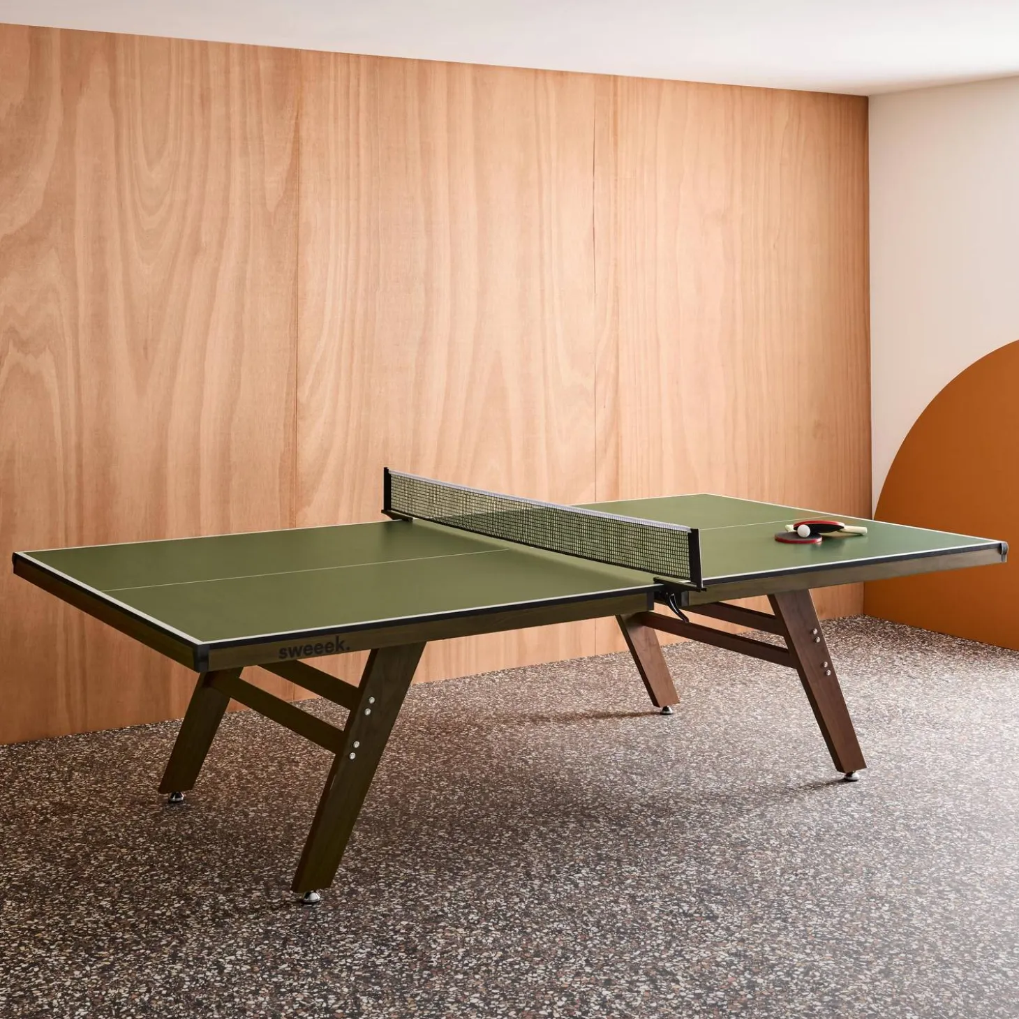 Indoor Tischtennisplatte Premium mit 2 Schlägern und 3 Bällen