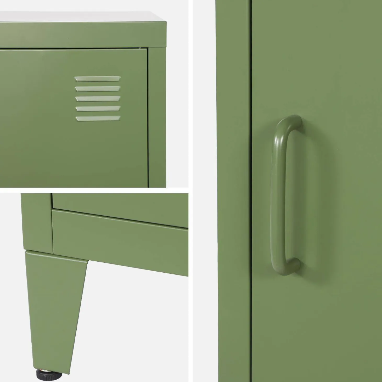 Industrieller Nachttisch 1 Tür