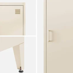 Industrieller Schrank aus Stahl mit 4 Stauräumen