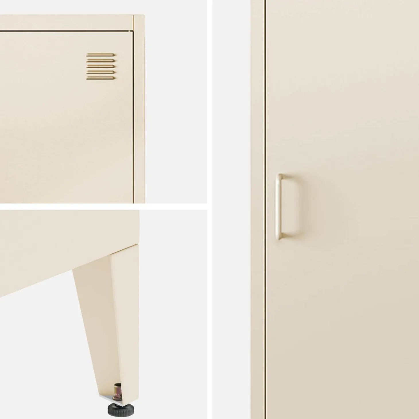 Industrieller Schrank aus Stahl mit 4 Stauräumen
