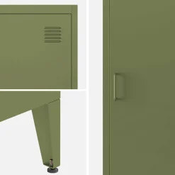 Industrieller Schrank aus Stahl mit 4 Stauräumen