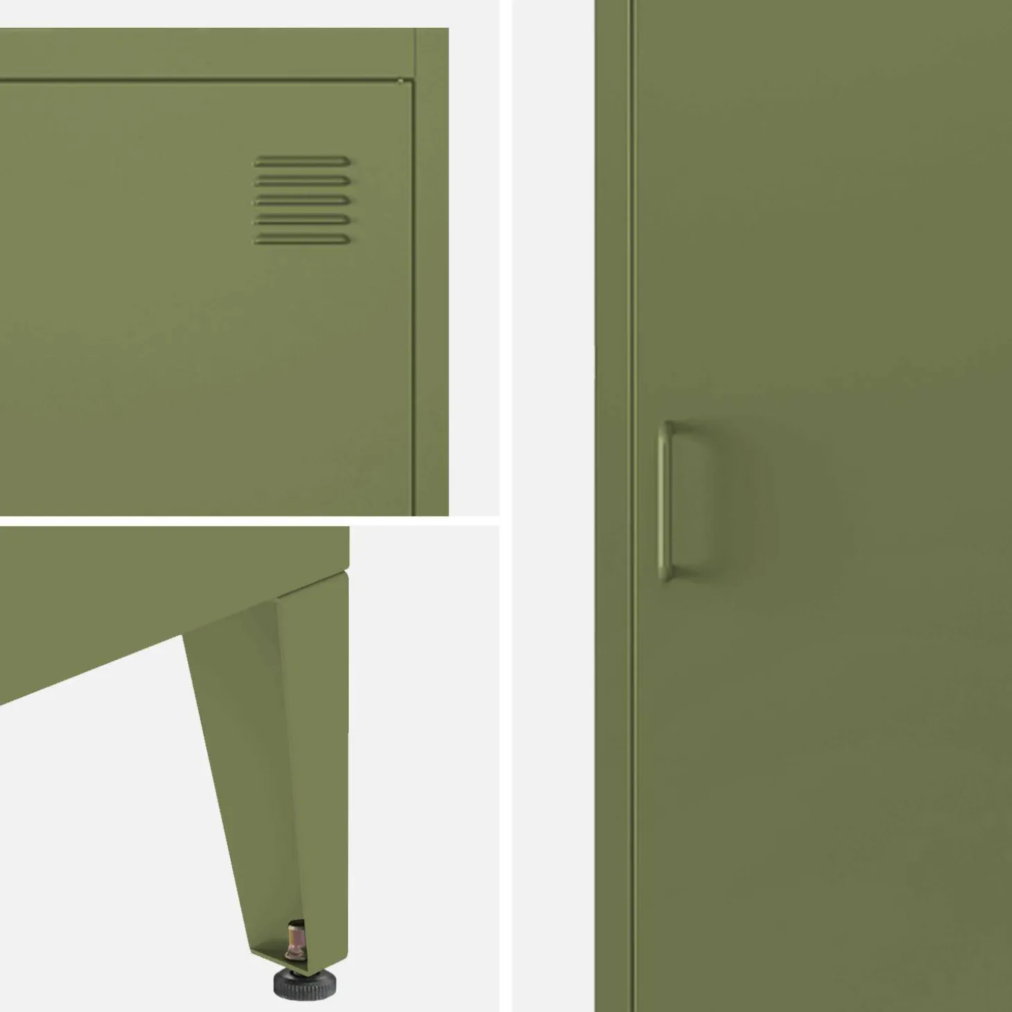 Industrieller Schrank aus Stahl mit 4 Stauräumen