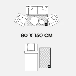 Innenteppich im Berber-Stil creme, blau und orange