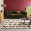 Innenteppich mit ethnischen Motiven, beige