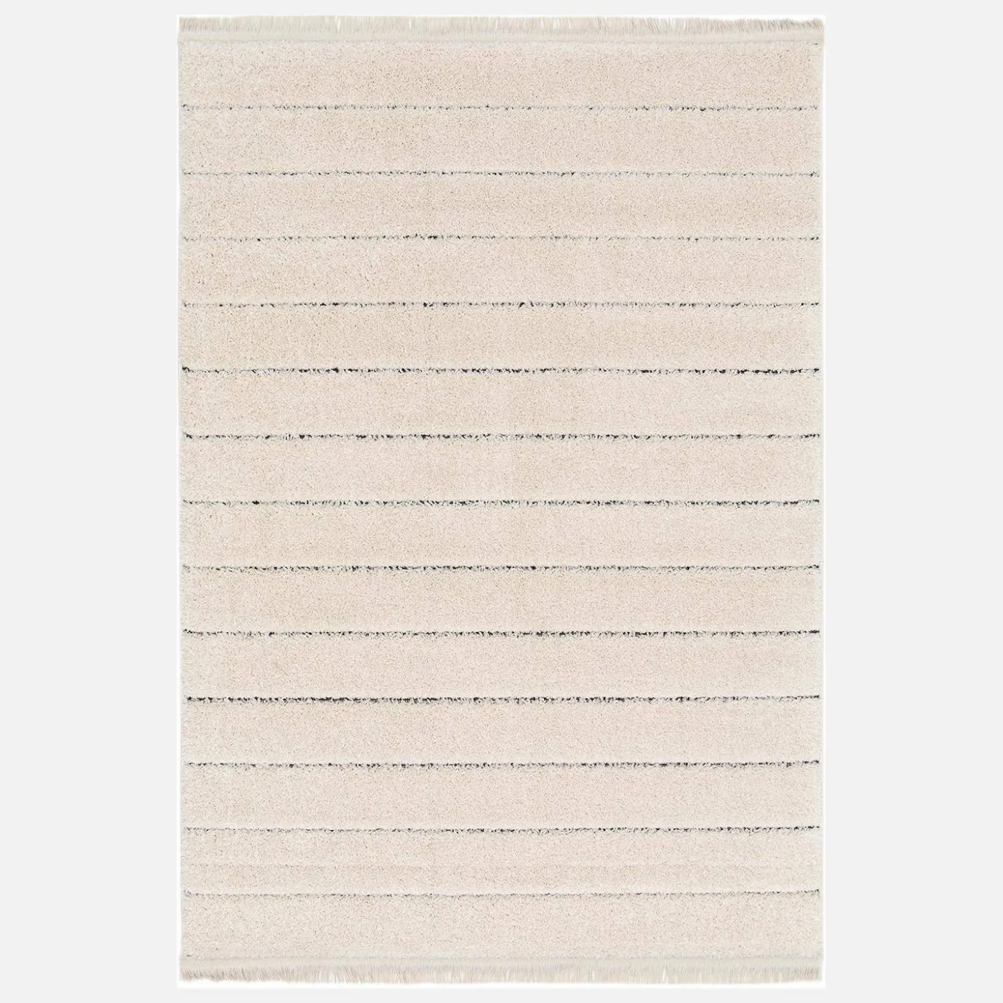 Innenteppich mit parallelem Linienmuster, cremefarben