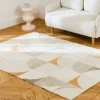 Innenteppich mit Retro-Muster cremefarben