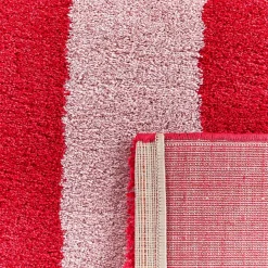 Innenteppich mit roten und rosa Streifen