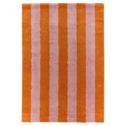 Innenteppich orange-rosa gestreift