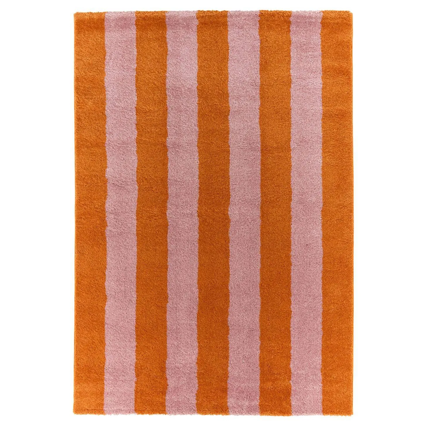 Innenteppich orange-rosa gestreift