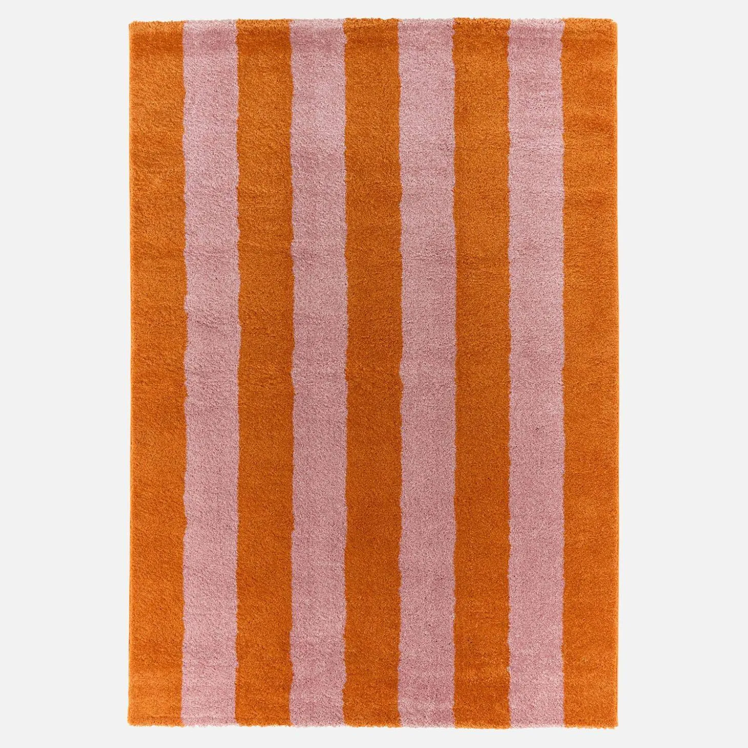 Innenteppich orange-rosa gestreift