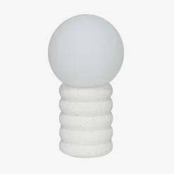 Innen-Tischlampe mit gesprenkeltem Keramiksockel, Höhe 28 cm