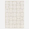 In-/Outdoor-Teppich mit geometrischen Mustern in creme und beige