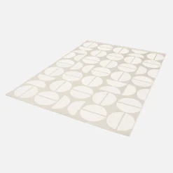 In-/Outdoor-Teppich mit geometrischen Mustern in creme und beige