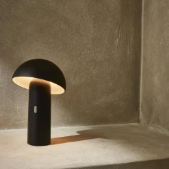 Kabellose Tischlampe mit schwenkbarem Kopf H 28 cm