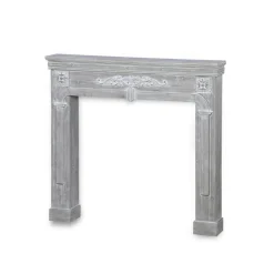 Kaminmantel mit gekalkter Holzoptik