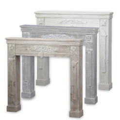 Kaminmantel mit gekalkter Holzoptik